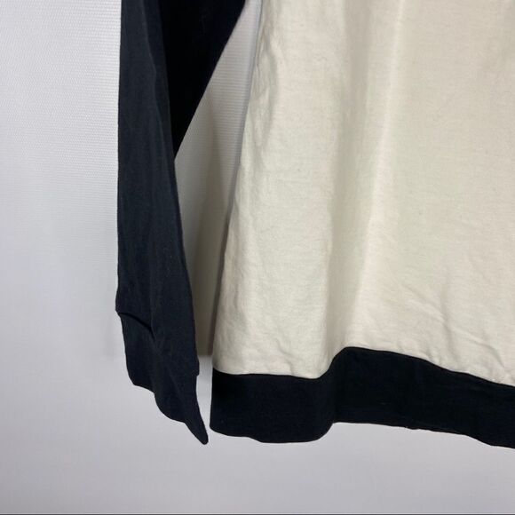 Bossini small long sleeve cream and black tee - Picture 3 of 4